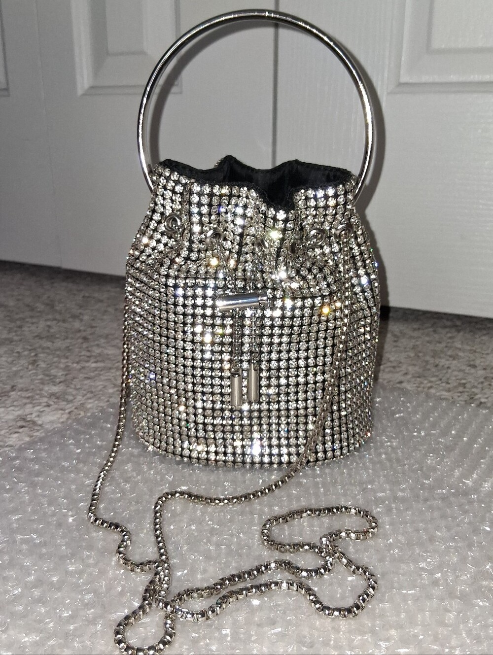 NEW! Rhinestone Bucket Bag Crossbody Satchel